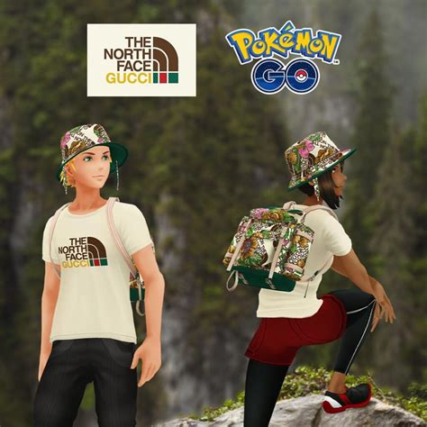 pogo north face gucci|pokemon go Gucci shirts.